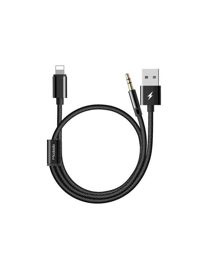 Кабель Mcdodo 2 в 1 USB - Lightning + 3,5 мм, 1,2 метра, чёрный, Черный
Кабель Mcdodo 2 в 1 USB - Lightning + 3,5 мм, 1,2 метра, чёрный, Черный