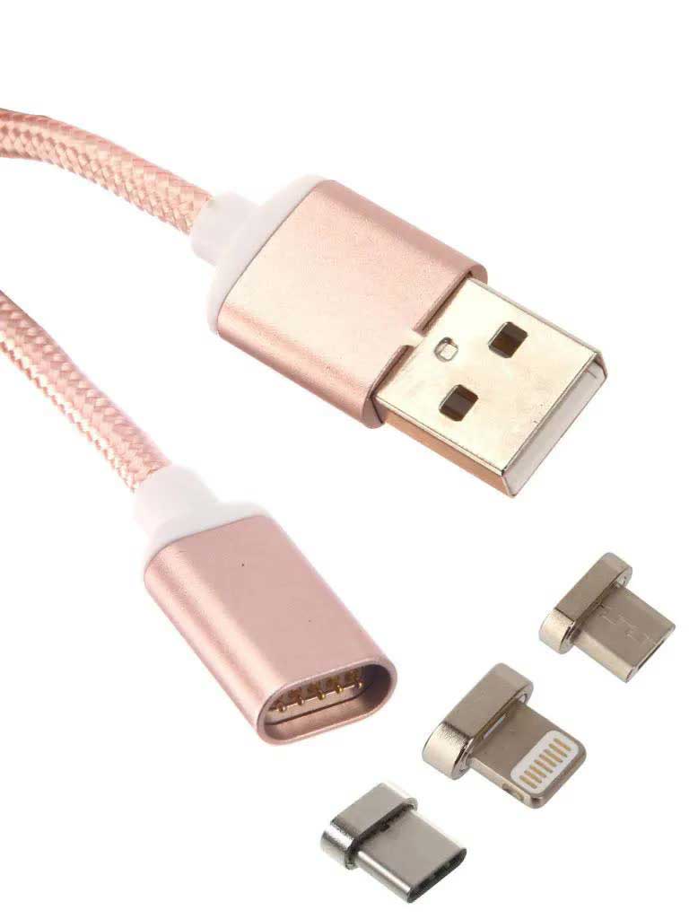 Кабель Red Line Magnetic USB - USB Type-C/Lightning 8 pin/microUSB Pink УТ000012864, Розовый
Кабель Red Line Magnetic USB - USB Type-C/Lightning 8 pin/microUSB Pink УТ000012864, Розовый