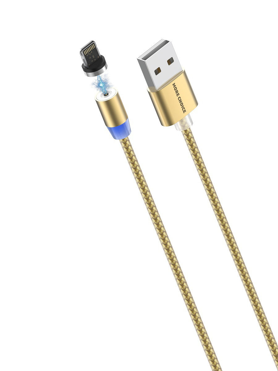 Кабель More choice K61Si 1м Gold Smart USB 2.4A для Apple 8-pin Magnetic золотой, Золото
Кабель More choice K61Si 1м Gold Smart USB 2.4A для Apple 8-pin Magnetic золотой, Золото