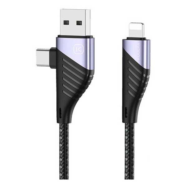 Кабель Kuulaa Lightning - USB + Type-C 1.2m KL-X48, Черный
Кабель Kuulaa Lightning - USB + Type-C 1.2m KL-X48, Черный