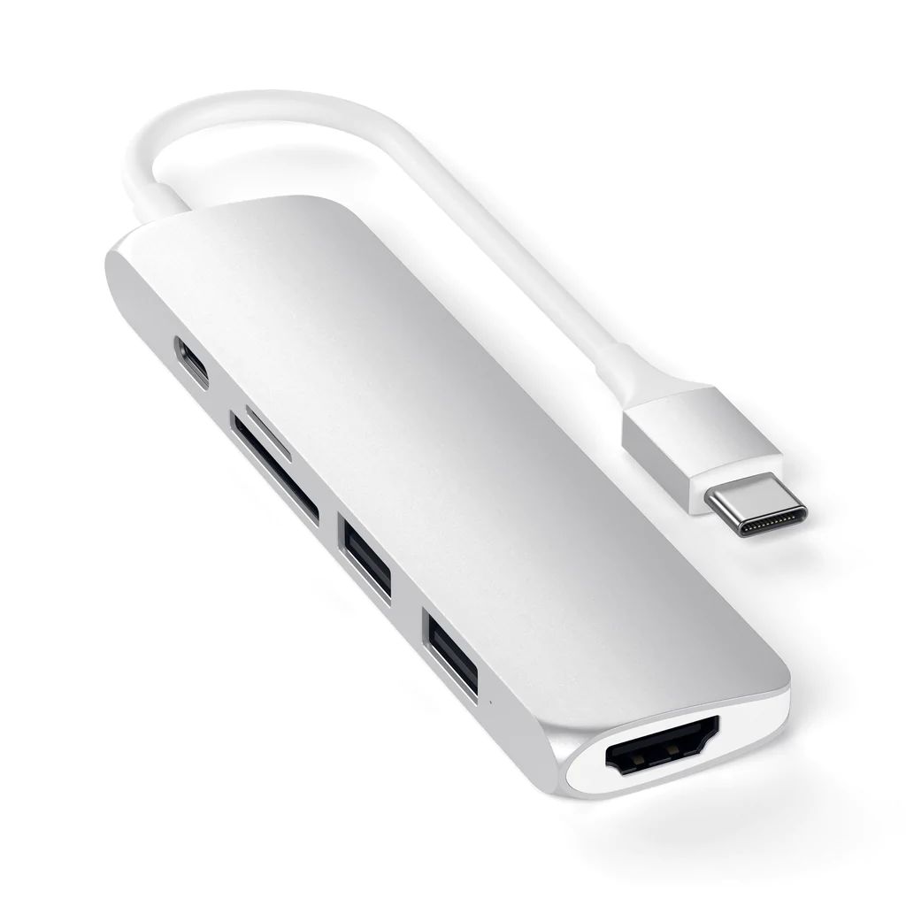 USB-C адаптер Satechi Type-C Slim Multiport Adapter V2, Серебро
USB-C адаптер Satechi Type-C Slim Multiport Adapter V2, Серебро
