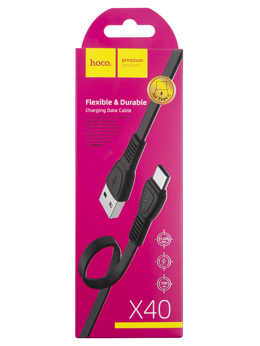 Дата-кабель Hoco X40 Noah, USB - Type-C, черный (11694)
Дата-кабель Hoco X40 Noah, USB - Type-C, черный (11694)
