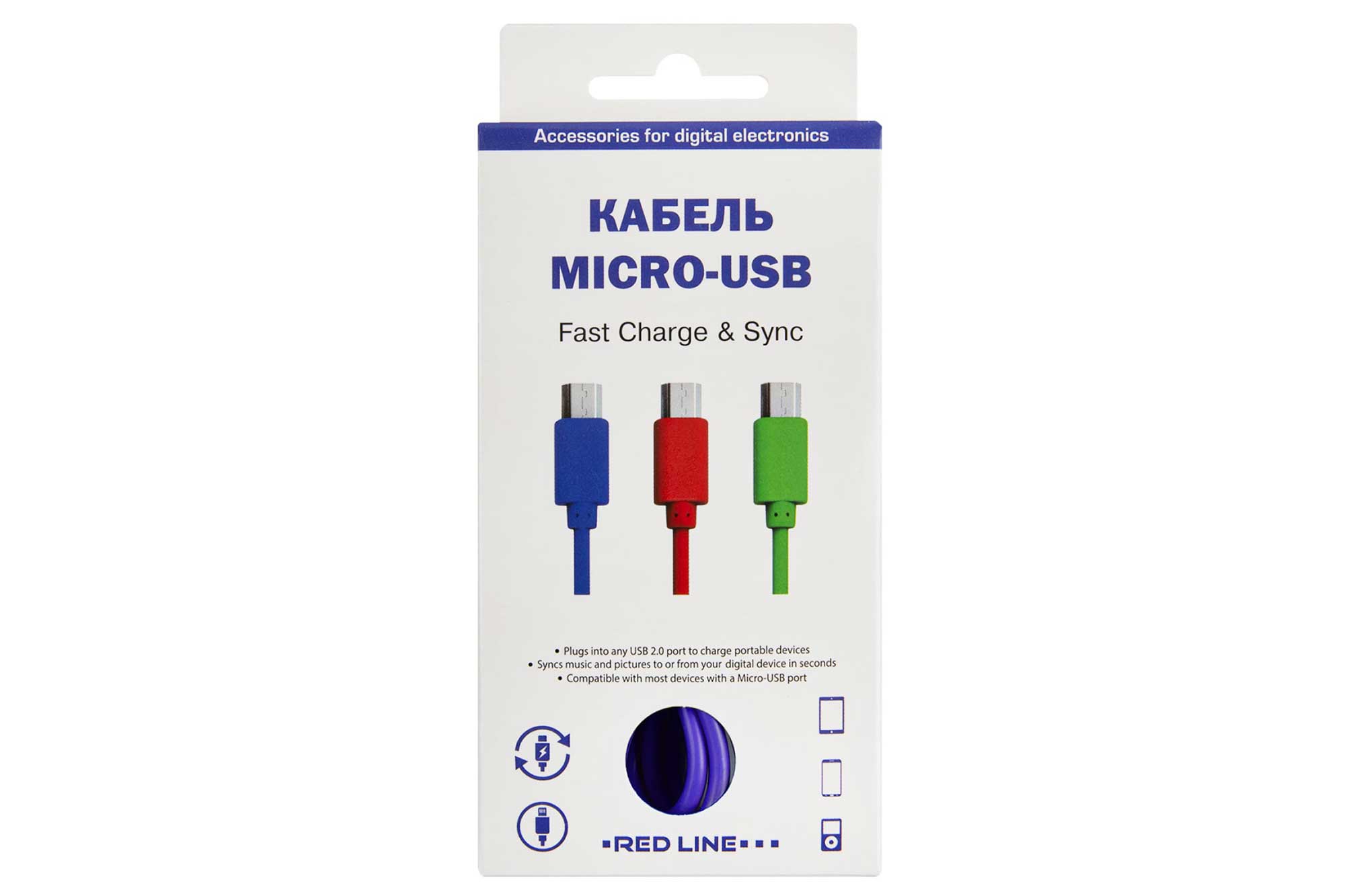 Дата-кабель Red Line USB - micro USB, фиолетовый УТ000009494
Дата-кабель Red Line USB - micro USB, фиолетовый УТ000009494