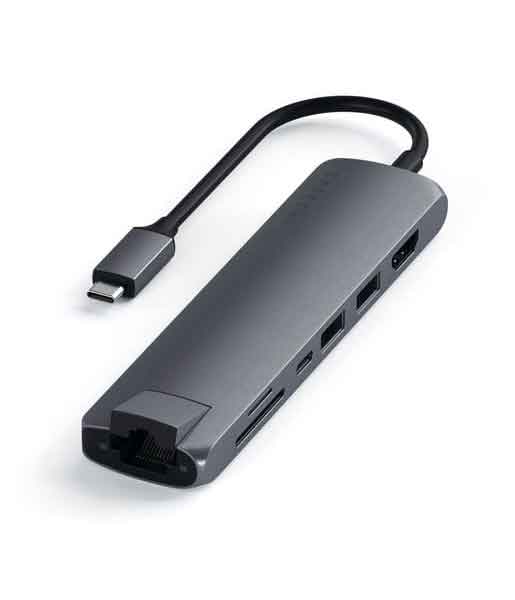 USB-C адаптер Satechi Type-C Slim Multiport with Ethernet Adapter серый космос
USB-C адаптер Satechi Type-C Slim Multiport with Ethernet Adapter серый космос