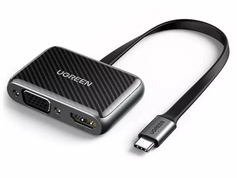 Адаптер UGREEN CM303 (70549) USB-C to HDMI+VGA Adapter Flat Cable черный
Адаптер UGREEN CM303 (70549) USB-C to HDMI+VGA Adapter Flat Cable черный