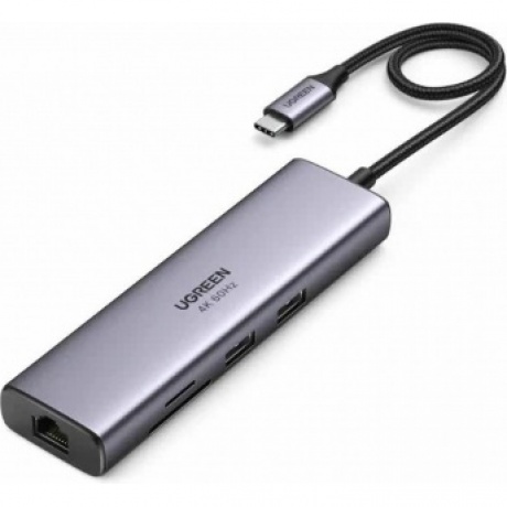Адаптер UGREEN CM512 (60515) USB-C Multifunction Adapter with Ethernet Interface серый космос
Адаптер UGREEN CM512 (60515) USB-C Multifunction Adapter with Ethernet Interface серый космос