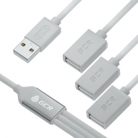 Хаб USB GCR Hub 2.0 на 3 порта, 0.35m, гибкий белый GCR-53354
Хаб USB GCR Hub 2.0 на 3 порта, 0.35m, гибкий белый GCR-53354