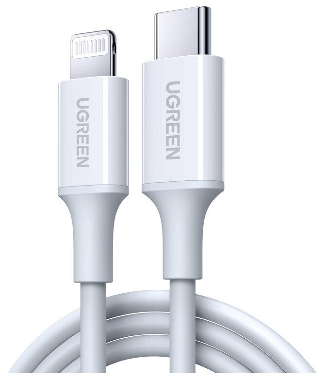 Кабель Ugreen US171 USB-C - Lightning 1m White 10493, Белый
Кабель Ugreen US171 USB-C - Lightning 1m White 10493, Белый