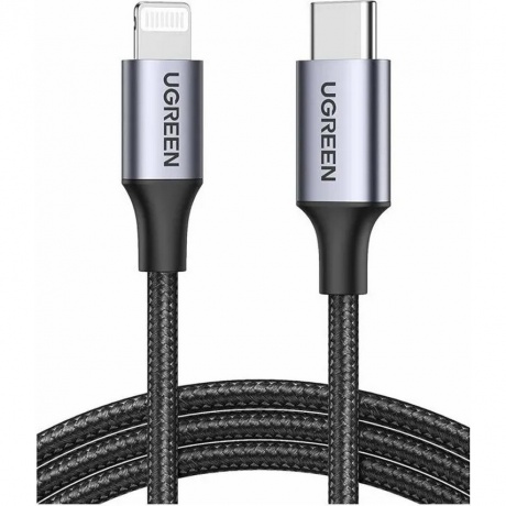 Кабель Ugreen US304 USB-C - Lightning 1m Black 60759, Черный
Кабель Ugreen US304 USB-C - Lightning 1m Black 60759, Черный