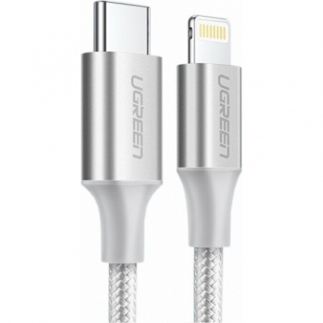 Кабель Ugreen US304 USB-C - Lightning 1m Silver 70523
Кабель Ugreen US304 USB-C - Lightning 1m Silver 70523