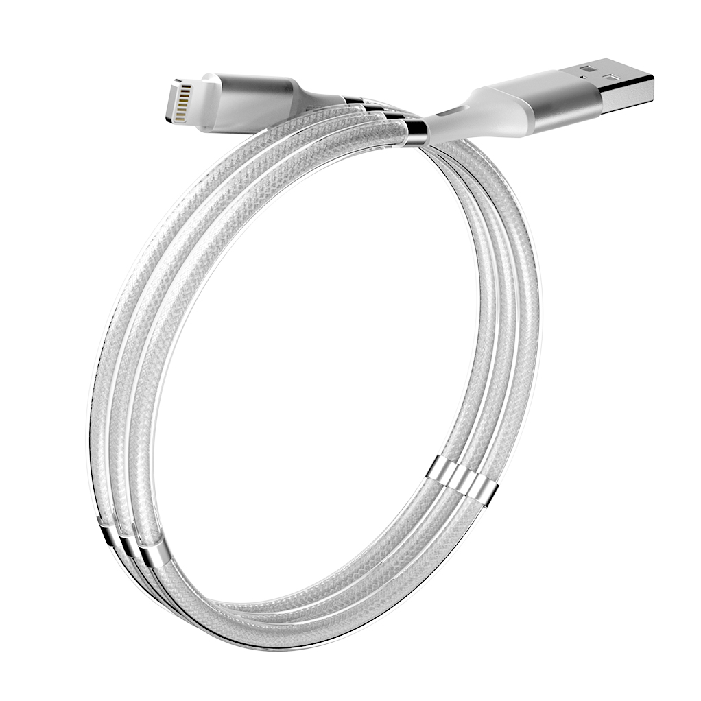 Кабель OLMIO MAGNET, USB 2.0 - Lightning, 1.2м, 2.1A, Белый
Кабель OLMIO MAGNET, USB 2.0 - Lightning, 1.2м, 2.1A, Белый