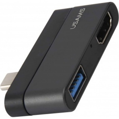 Адаптер USAMS US-SJ462 Type-C mini HUB (USB+HDMI), серый (SJ462HUB01)
Адаптер USAMS US-SJ462 Type-C mini HUB (USB+HDMI), серый (SJ462HUB01)
