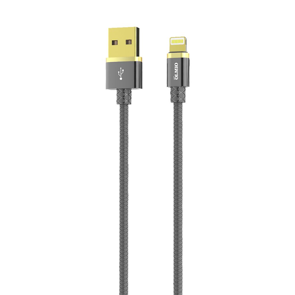 Кабель OLMIO DELUXE, USB 2.0 - lightning, 1м, 2.1A, серый
Кабель OLMIO DELUXE, USB 2.0 - lightning, 1м, 2.1A, серый