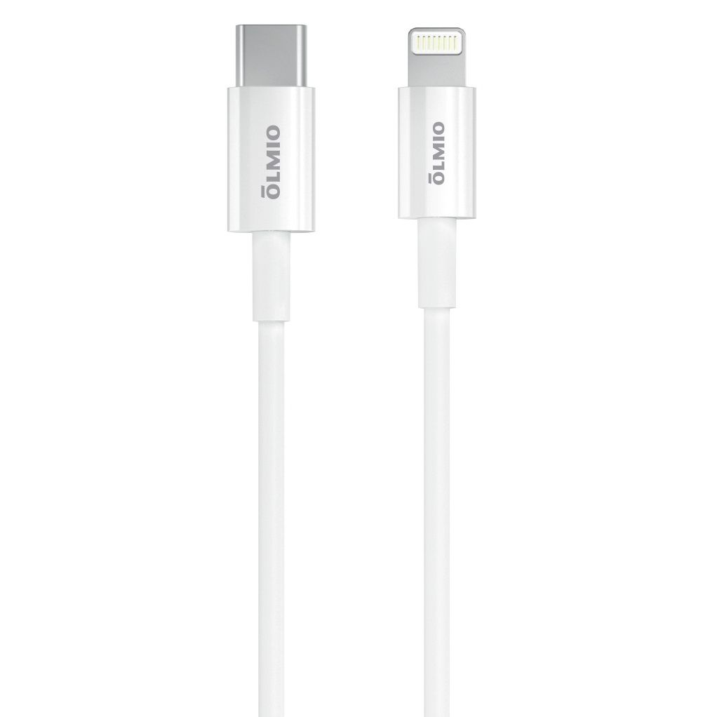 Кабель OLMIO USB2.0, Type-C - Lightning, 1м, белый
Кабель OLMIO USB2.0, Type-C - Lightning, 1м, белый
