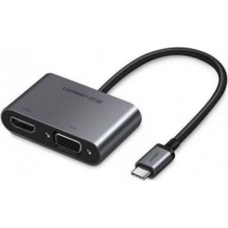 Адаптер UGREEN CM162 (50505) USB-C to HDMI + VGA +USB 3.0 Adapter With PD серый космос
Адаптер UGREEN CM162 (50505) USB-C to HDMI + VGA +USB 3.0 Adapter With PD серый космос