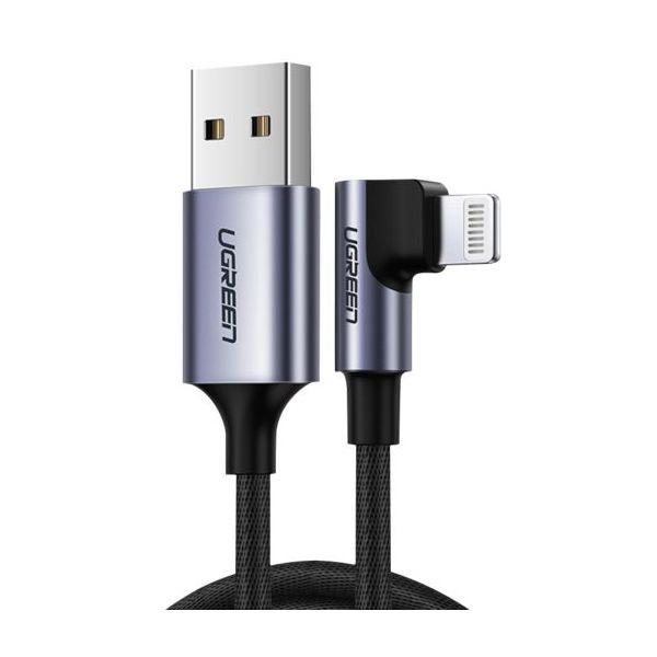 Кабель угловой UGREEN US299 (70733) USB-A to Angled Lightning M/M Cable With Braided. 2м. черный
Кабель угловой UGREEN US299 (70733) USB-A to Angled Lightning M/M Cable With Braided. 2м. черный
