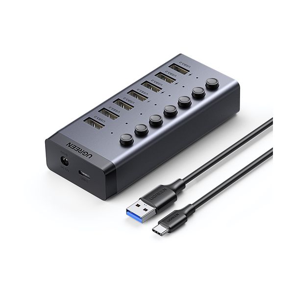 Хаб UGREEN CM481 (90307) USB-C to 7-Port USB-A 3.0 Hub DC 12V EU. черный
Хаб UGREEN CM481 (90307) USB-C to 7-Port USB-A 3.0 Hub DC 12V EU. черный