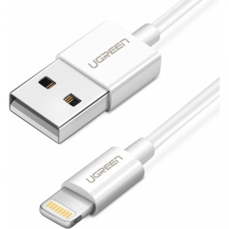 Кабель UGREEN US155 (20728) USB-A Male to Lightning Male Cable белый
Кабель UGREEN US155 (20728) USB-A Male to Lightning Male Cable белый