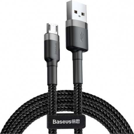 Кабель Baseus Cafule 1m Gray/Black (CAMKLF-BG1), Черный
Кабель Baseus Cafule 1m Gray/Black (CAMKLF-BG1), Черный