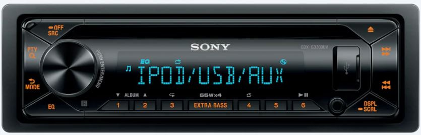 Автомагнитола Sony CDX-G3300UV 1DIN 4x55Вт
Автомагнитола Sony CDX-G3300UV 1DIN 4x55Вт