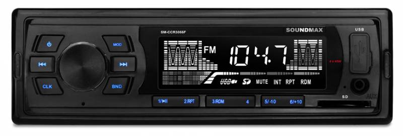 Автомагнитола Soundmax SM-CCR3055F 1DIN 4x45Вт
Автомагнитола Soundmax SM-CCR3055F 1DIN 4x45Вт