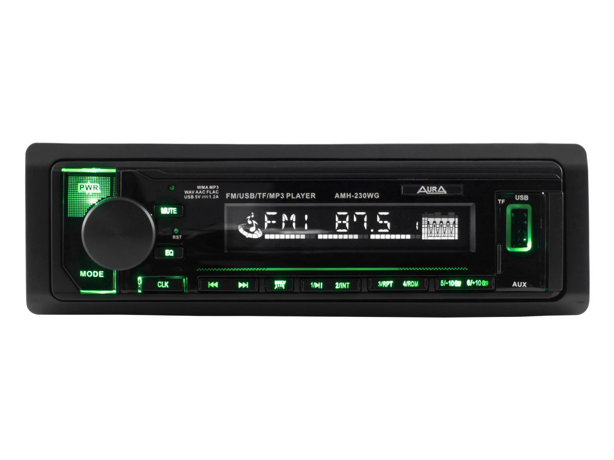Автомагнитола Aura AMH-230WG зеленая подсветка
Автомагнитола Aura AMH-230WG зеленая подсветка