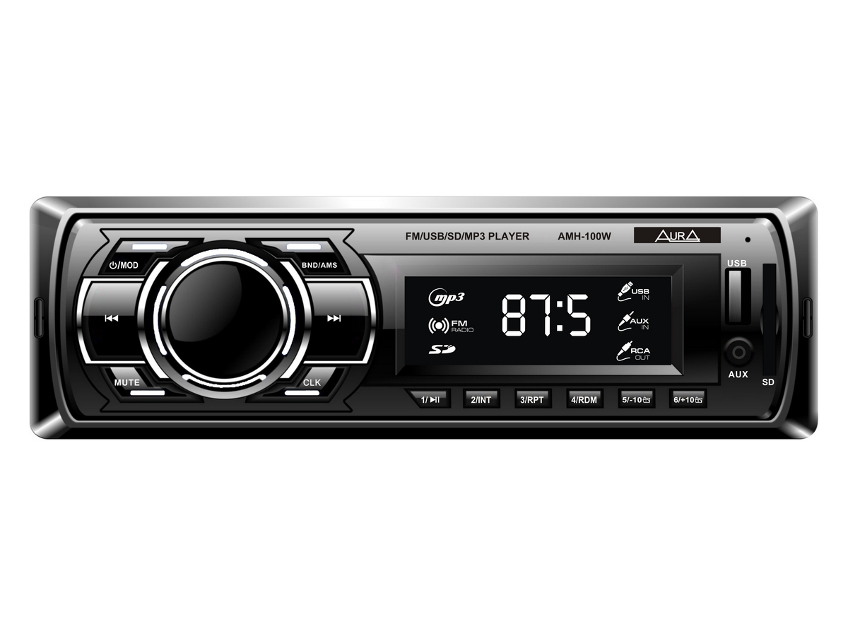 Автомагнитола Aura AMH-100W белая подсветка
Автомагнитола Aura AMH-100W белая подсветка