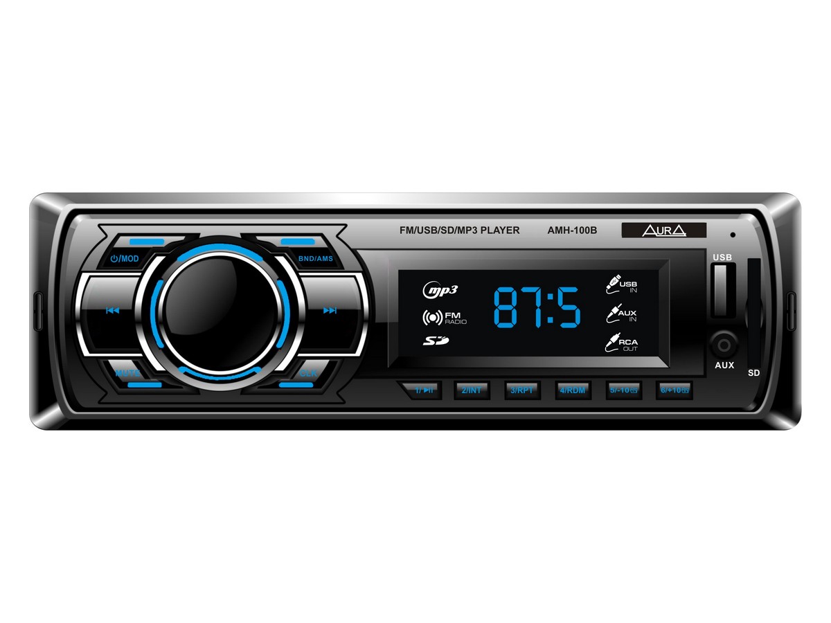 Автомагнитола Aura AMH-100B голубая подсветка
Автомагнитола Aura AMH-100B голубая подсветка