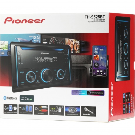 Автомагнитола Pioneer FH-S525BT 2DIN 4x50Вт RDS
Автомагнитола Pioneer FH-S525BT 2DIN 4x50Вт RDS