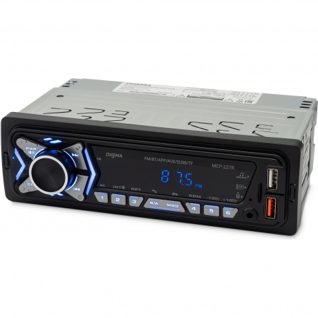 Автомагнитола Digma MCP-227B 1DIN 2x45Вт v5.0 USB 2.0 AUX 2 ПДУ
Автомагнитола Digma MCP-227B 1DIN 2x45Вт v5.0 USB 2.0 AUX 2 ПДУ