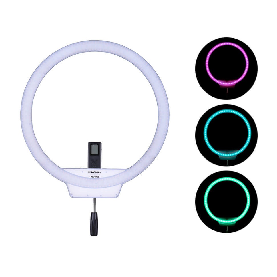 Осветитель светодиодный YongNuo YN608RGB (5500K), кольцевой
Осветитель светодиодный YongNuo YN608RGB (5500K), кольцевой