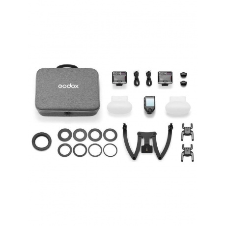 Комплект импульсных осветителей Godox MF12-DK2 для макросъемки
Комплект импульсных осветителей Godox MF12-DK2 для макросъемки