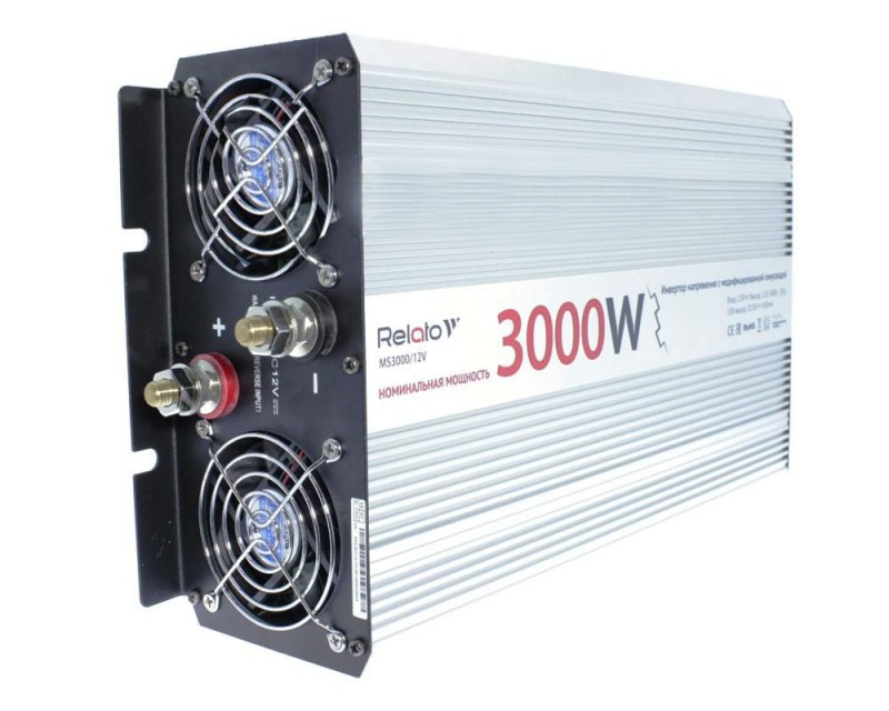 Инвертор Relato MS3000/12V (3000Вт) с 12В на 220В
Инвертор Relato MS3000/12V (3000Вт) с 12В на 220В