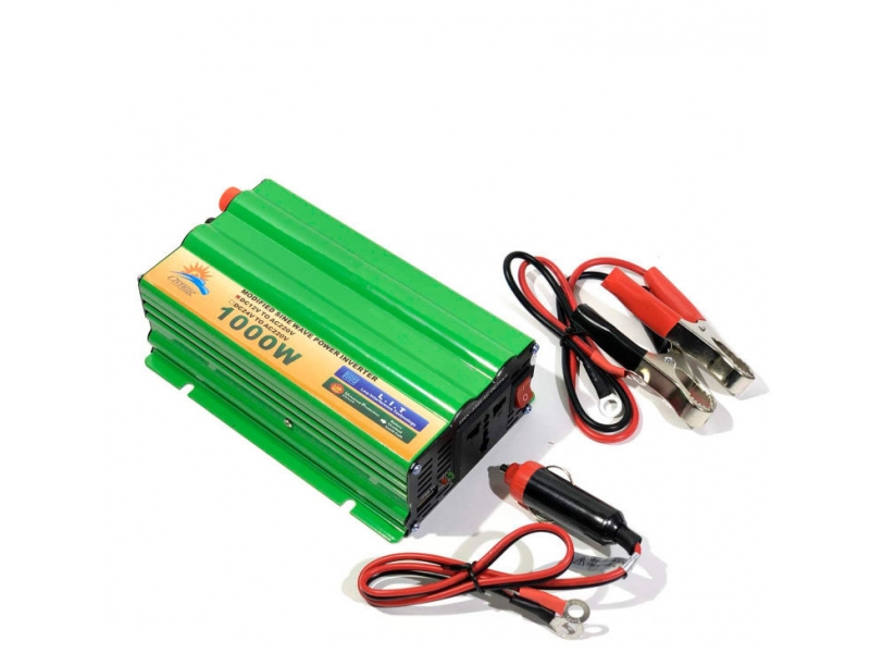Инвертор Cолнце 1000W с 12В на 220В
Инвертор Cолнце 1000W с 12В на 220В