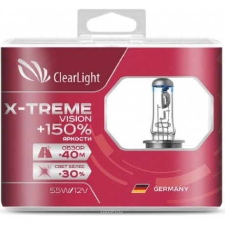 Лампа Clearlight H7 12V-55W X-treme Vision +150% Light (компл., 2 шт.)
Лампа Clearlight H7 12V-55W X-treme Vision +150% Light (компл., 2 шт.)