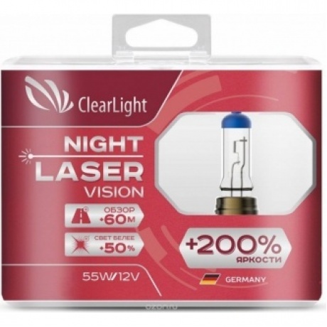 Лампа Clearlight H8 12V-35W Night Laser Vision +200% Light (компл., 2 шт.)
Лампа Clearlight H8 12V-35W Night Laser Vision +200% Light (компл., 2 шт.)
