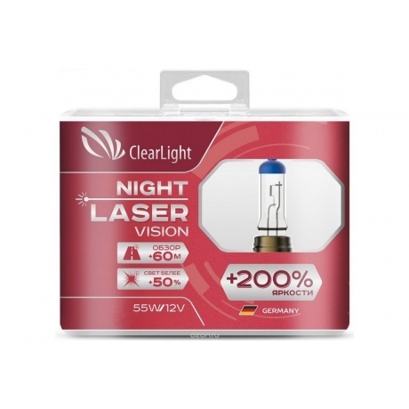 Лампа Clearlight HB3 12V-60W Night Laser Vision +200% Light (компл., 2 шт.)
Лампа Clearlight HB3 12V-60W Night Laser Vision +200% Light (компл., 2 шт.)