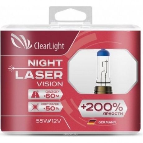 Лампа Clearlight HB3 12V-60W Night Laser Vision +200% Light (компл., 2 шт.)
Лампа Clearlight HB3 12V-60W Night Laser Vision +200% Light (компл., 2 шт.)