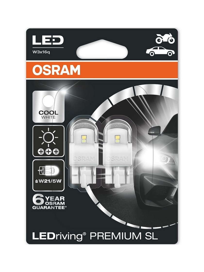 Лампа автомобильная OSRAM W21/5W (W3*16q) LED Standart Cool White 6000К, 2шт, 12V, 7716CW-2бл
Лампа автомобильная OSRAM W21/5W (W3*16q) LED Standart Cool White 6000К, 2шт, 12V, 7716CW-2бл