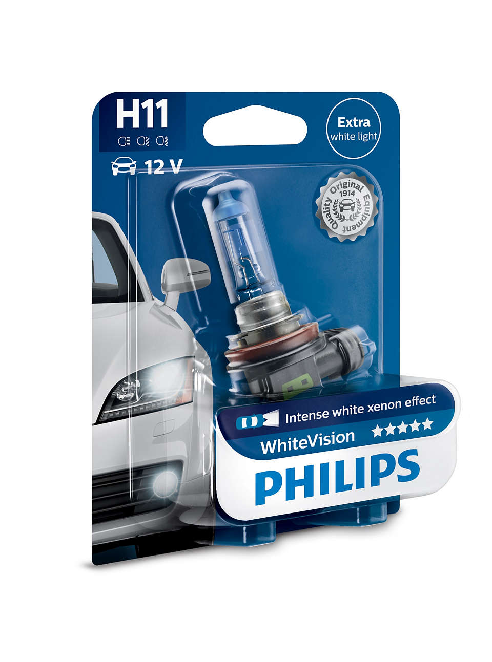 Лампа галогенная Philips H11 White Vision 12V 55W, 1шт (12362WHVB1
Лампа галогенная Philips H11 White Vision 12V 55W, 1шт (12362WHVB1