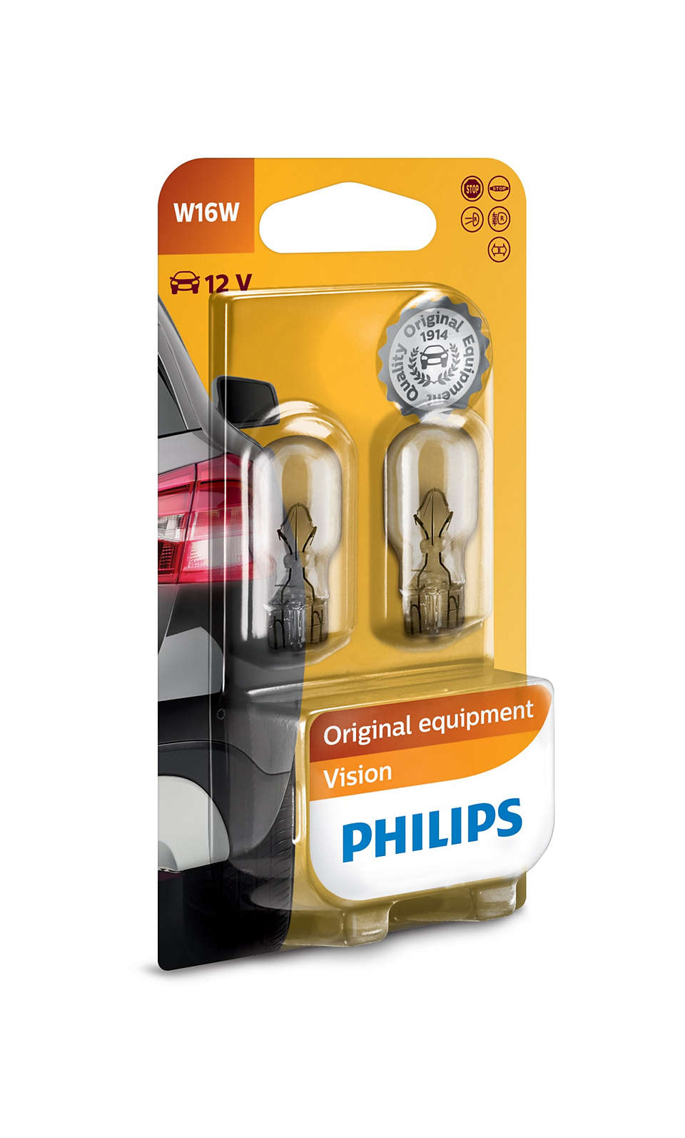 Лампа автомобильная Philips W16W 12V-16W, 2шт (12067B2)
Лампа автомобильная Philips W16W 12V-16W, 2шт (12067B2)