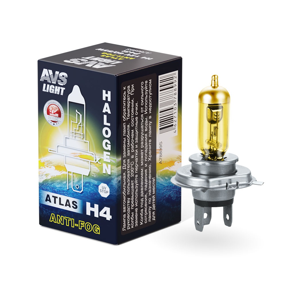 Лампа автомобильная AVS H4 Atlas Anti-Fog Box 12V 60/55W Yellow, 1шт (A78899S
Лампа автомобильная AVS H4 Atlas Anti-Fog Box 12V 60/55W Yellow, 1шт (A78899S