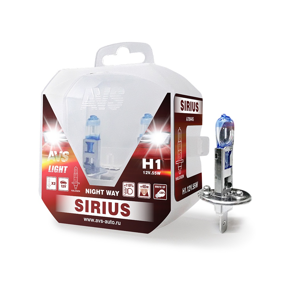 Лампа автомобильная AVS H1 Sirius Night Way PB 12V 55W, 2шт (A78944S
Лампа автомобильная AVS H1 Sirius Night Way PB 12V 55W, 2шт (A78944S