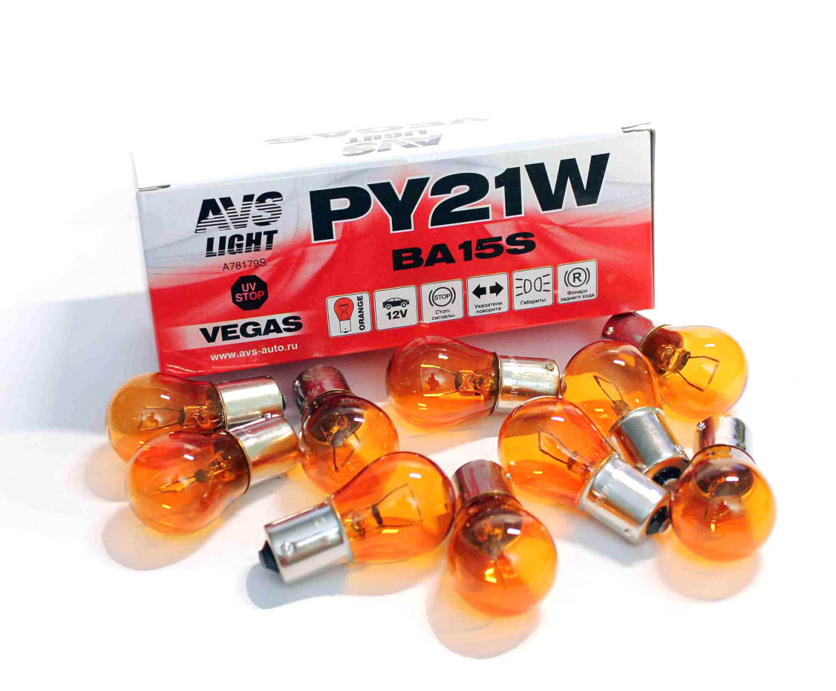 Лампа автомобильная AVS Vegas PY21W BAU15S 12V Orange Box, 10шт (A78179S
Лампа автомобильная AVS Vegas PY21W BAU15S 12V Orange Box, 10шт (A78179S