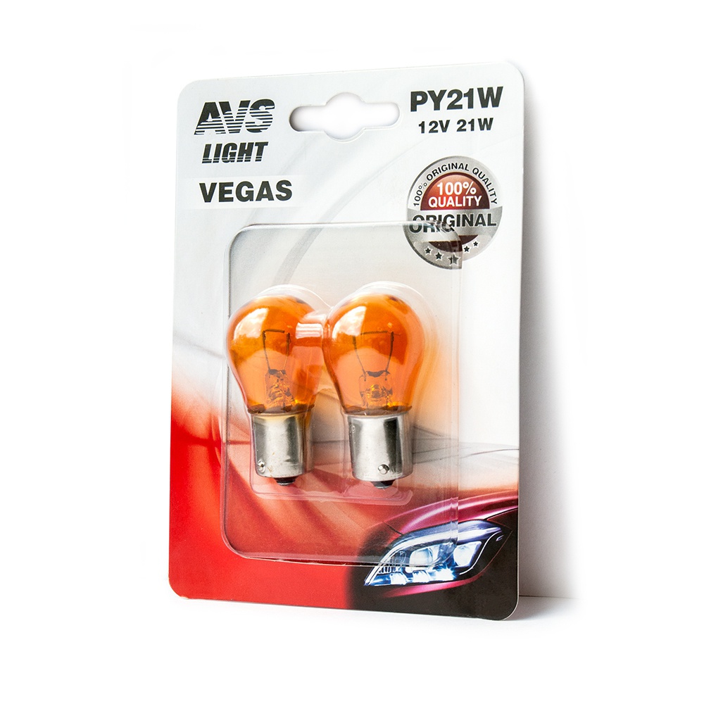 Лампа автомобильная AVS Vegas PY21W BAU15S 12V Orange, 2шт (A78476S)
Лампа автомобильная AVS Vegas PY21W BAU15S 12V Orange, 2шт (A78476S)
