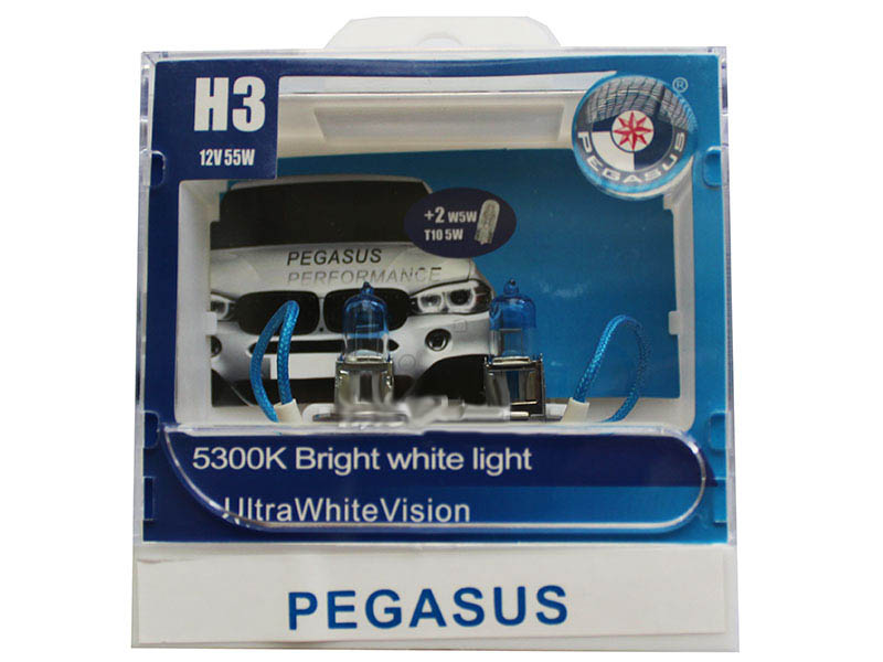 Комплект ламп Pegasus H3 + T10 12V 55W, 4шт
Комплект ламп Pegasus H3 + T10 12V 55W, 4шт