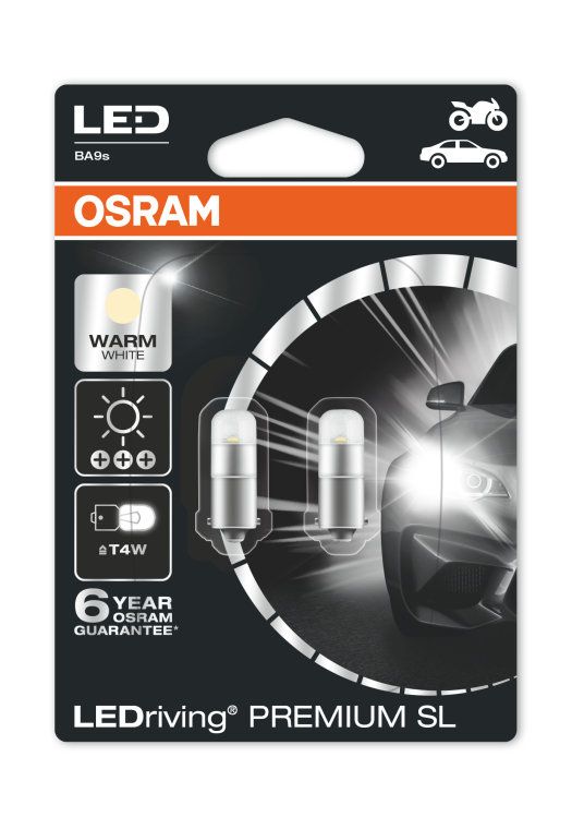 Лампа автомобильная OSRAM T4W (BA9s) LED Premium Warm White 4000K, 2шт, 12V, 3850WW-2бл
Лампа автомобильная OSRAM T4W (BA9s) LED Premium Warm White 4000K, 2шт, 12V, 3850WW-2бл