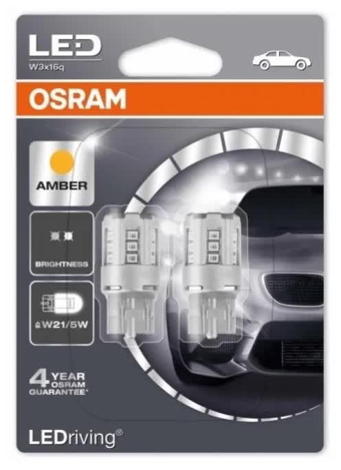 Лампа автомобильная Osram W21/5W LED Standart Amber, 2шт (7715YE-02B)
Лампа автомобильная Osram W21/5W LED Standart Amber, 2шт (7715YE-02B)