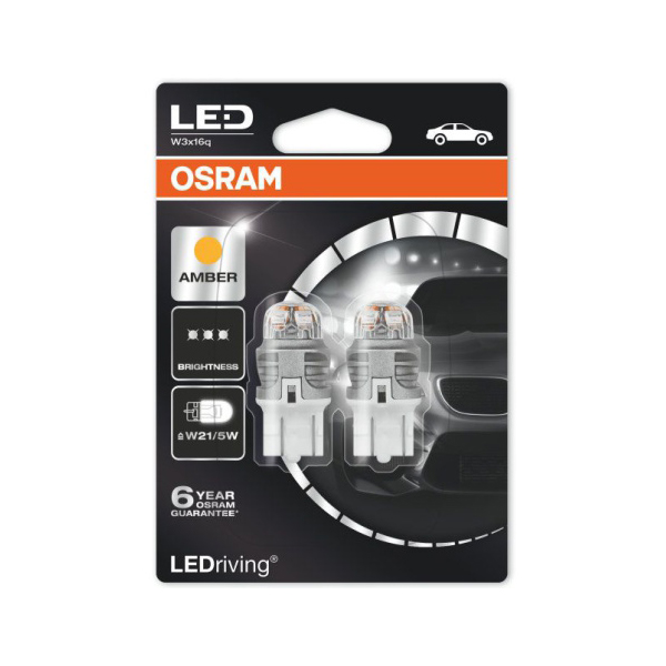 Лампа автомобильная Osram W21/5W LED Premium Amber, 2шт (7915YE-02B)
Лампа автомобильная Osram W21/5W LED Premium Amber, 2шт (7915YE-02B)
