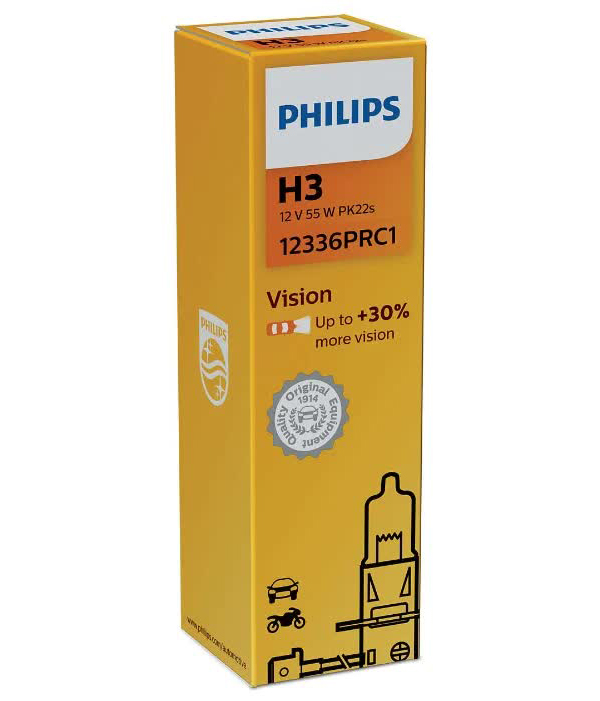 Лампа галогенная PHILIPS H3 Vision 12V 55W, 1шт, 12336PRC1
Лампа галогенная PHILIPS H3 Vision 12V 55W, 1шт, 12336PRC1